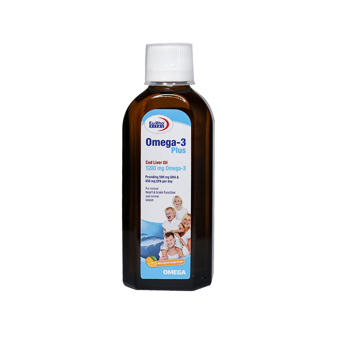 شربت امگا 3 Plus حجم 200 میلی لیتر Eurho Vital Omega 3 Plus 200 ml