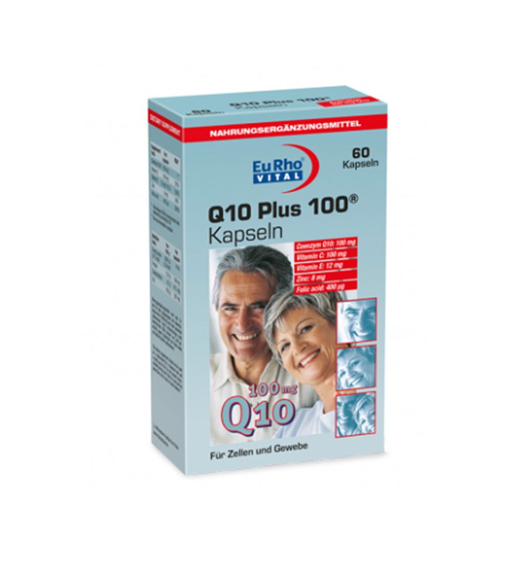 قرص کیوتن پلاس 100 بسته 60 عددی Eurho Vital Q10 Plus 100
