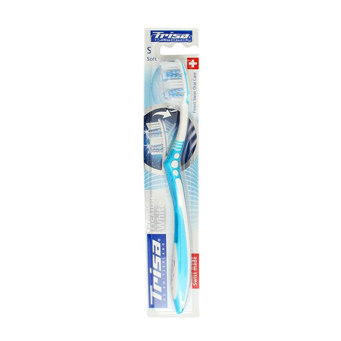 مسواک مدل Flexible White با برس نرم Trisa Flexible White Toothbrush Soft