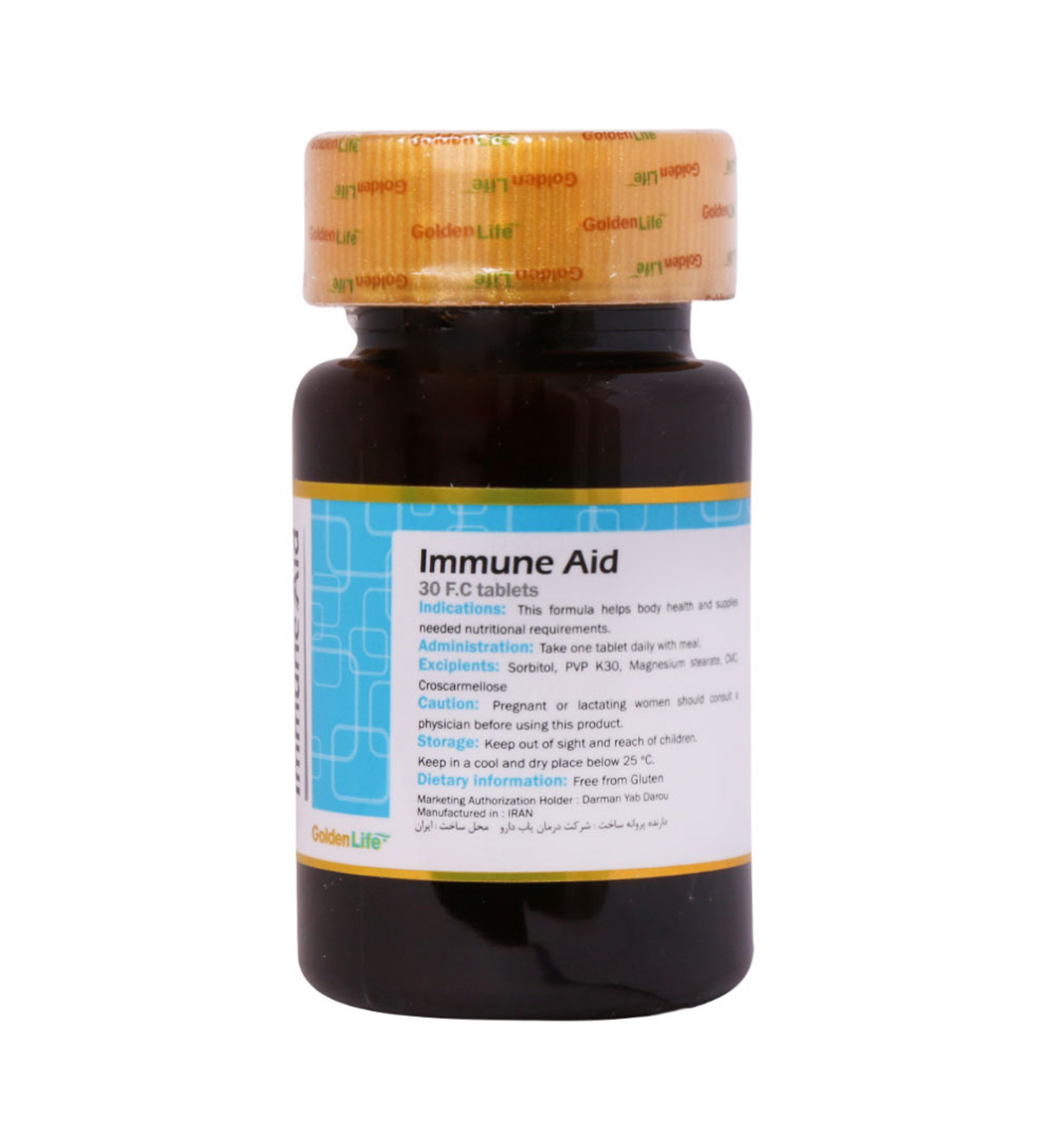 کپسول  Immune Aid بسته 30 عددی Golden Life Immune Aid 30 Caps