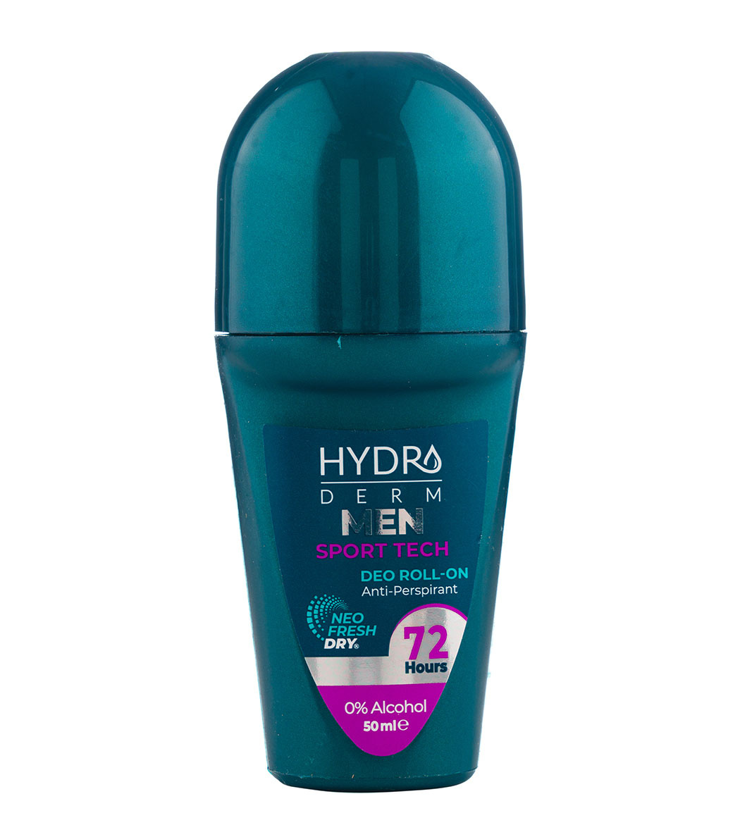 رولان ضد تعریق آقایان مدل Sport Tech حجم 50 میلی لیتر Hydroderm Men Sport Tech Deo Roll On 50ml